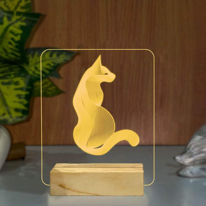 3D Blended Cat Design Lamp