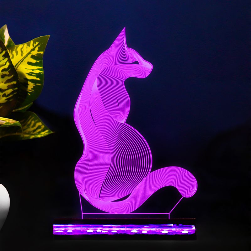 3D Blended Cat Design Lamp