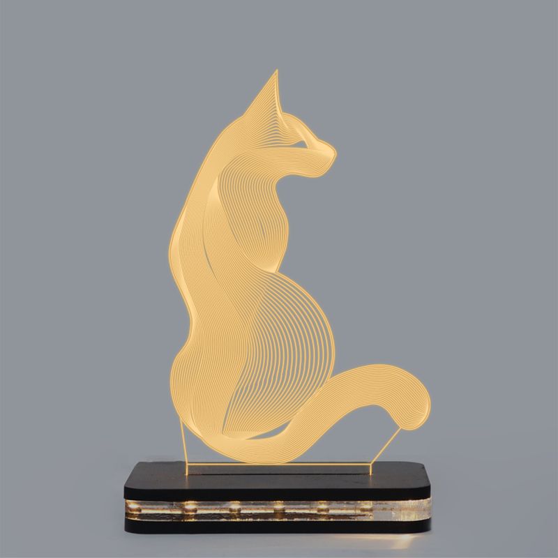 3D Blended Cat Design Lamp