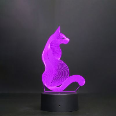 3D Blended Cat Design Lamp