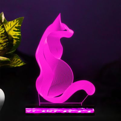 3D Blended Cat Design Lamp