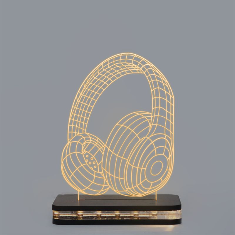 3D Headphones Design Lamp