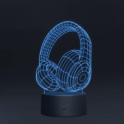 3D Headphones Design Lamp