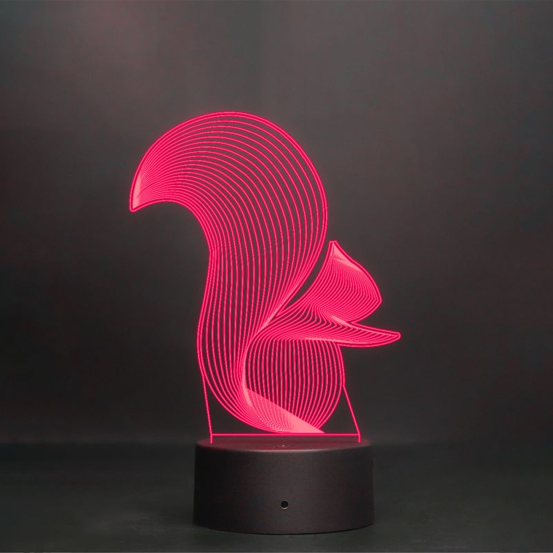 Line-Art Squirrel Design Lamp