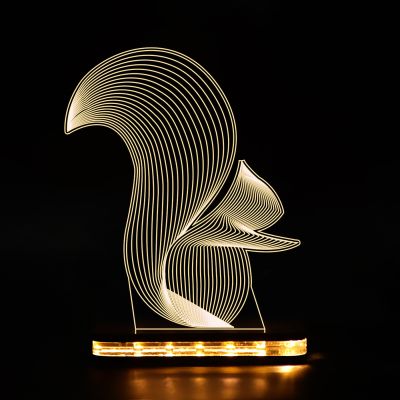 Line-Art Squirrel Design Lamp