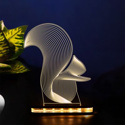 Line-Art Squirrel Design Lamp