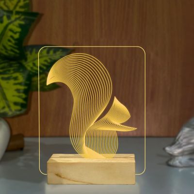 Line-Art Squirrel Design Lamp