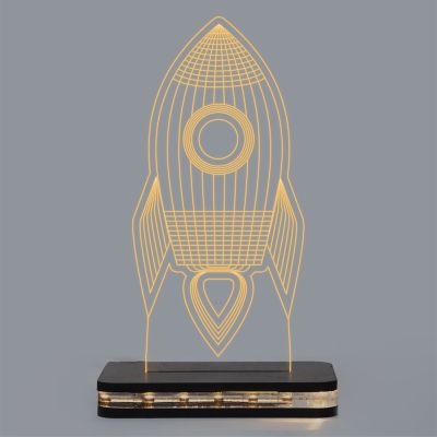 3D Rocket Design Night Lamp