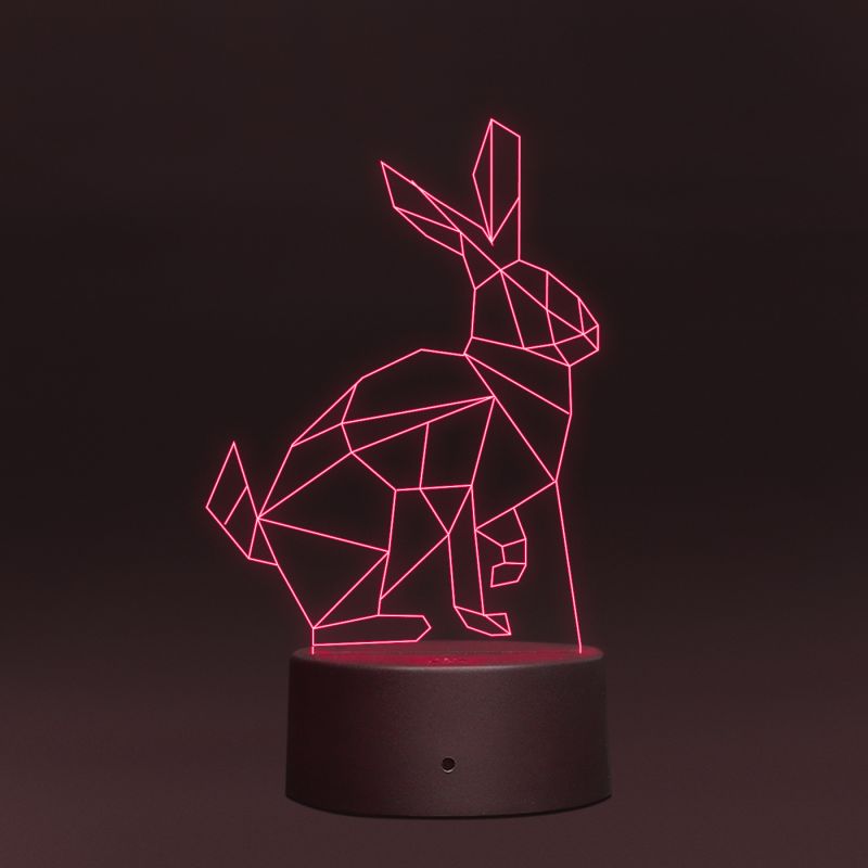 Poly-Art Design Rabbit Lamp