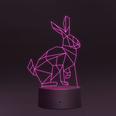 Poly-Art Design Rabbit Lamp