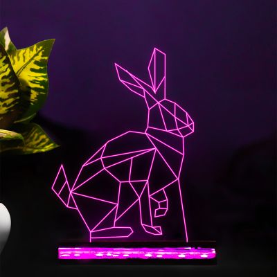 Poly-Art Design Rabbit Lamp