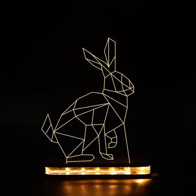 Poly-Art Design Rabbit Lamp