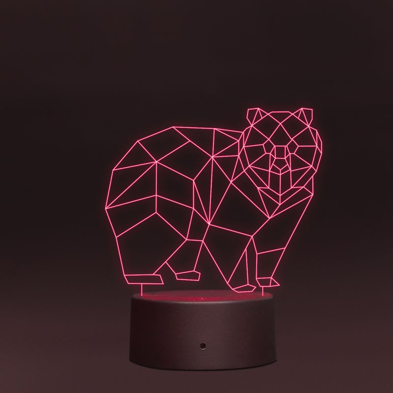 Poly-Art Bear Design Night Lamp