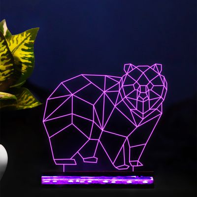 Poly-Art Bear Design Night Lamp