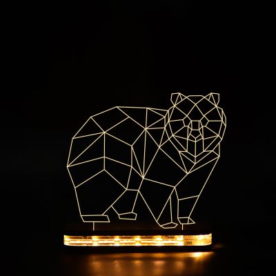 Poly-Art Bear Design Night Lamp