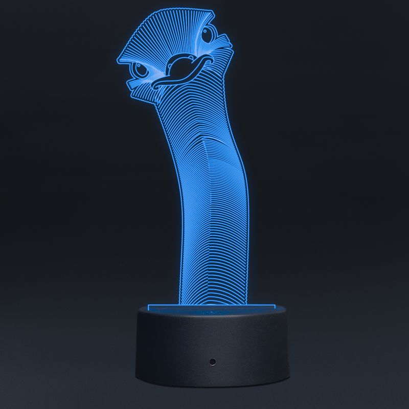 3D Design Ostrich Head Lamp