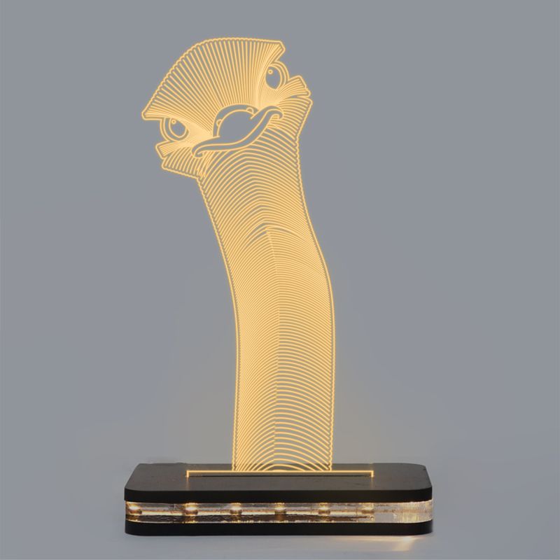 3D Design Ostrich Head Lamp