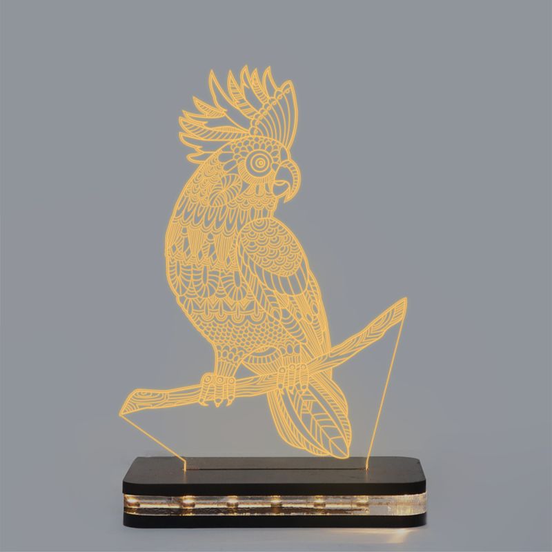 Graffiti Parrot Design Night Lamp