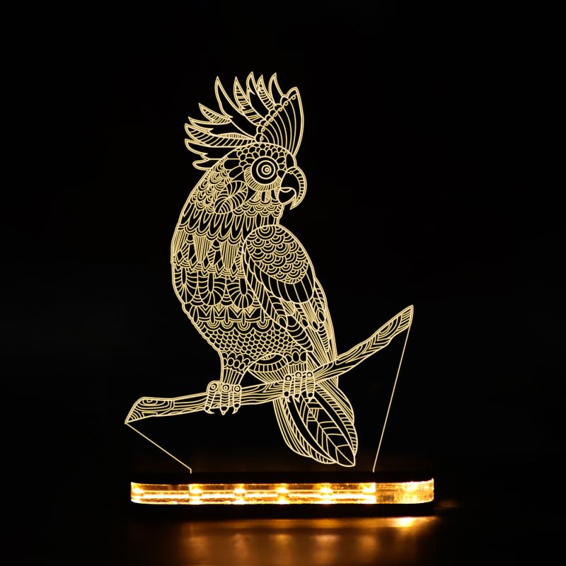 Graffiti Parrot Design Night Lamp