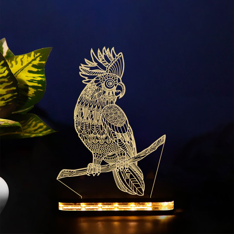 Graffiti Parrot Design Night Lamp