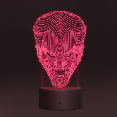 Poly-Art Joker Head Design Lamp