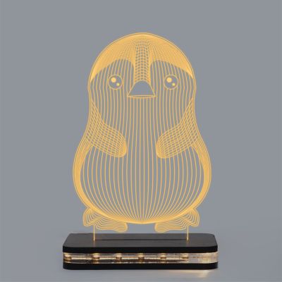 Poly-Art Penguin Design Night Lamp