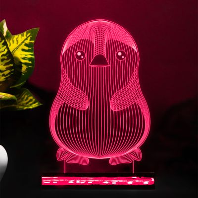 Poly-Art Penguin Design Night Lamp