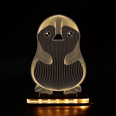 Poly-Art Penguin Design Night Lamp