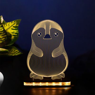 Poly-Art Penguin Design Night Lamp