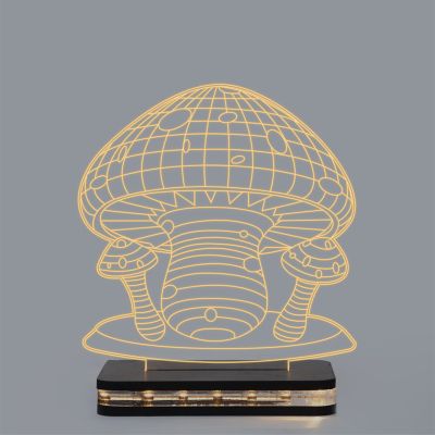 3D Mushroom Design Night Lamp