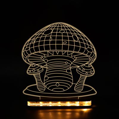 3D Mushroom Design Night Lamp