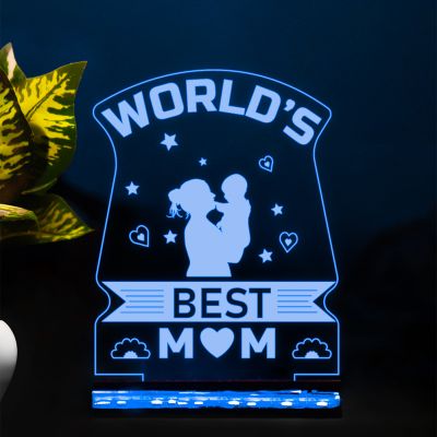 World's Best Mom Text Night Lamp