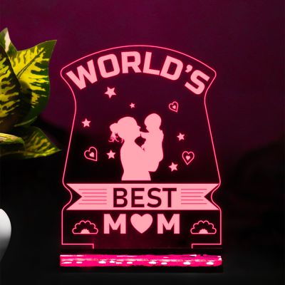 World's Best Mom Text Night Lamp