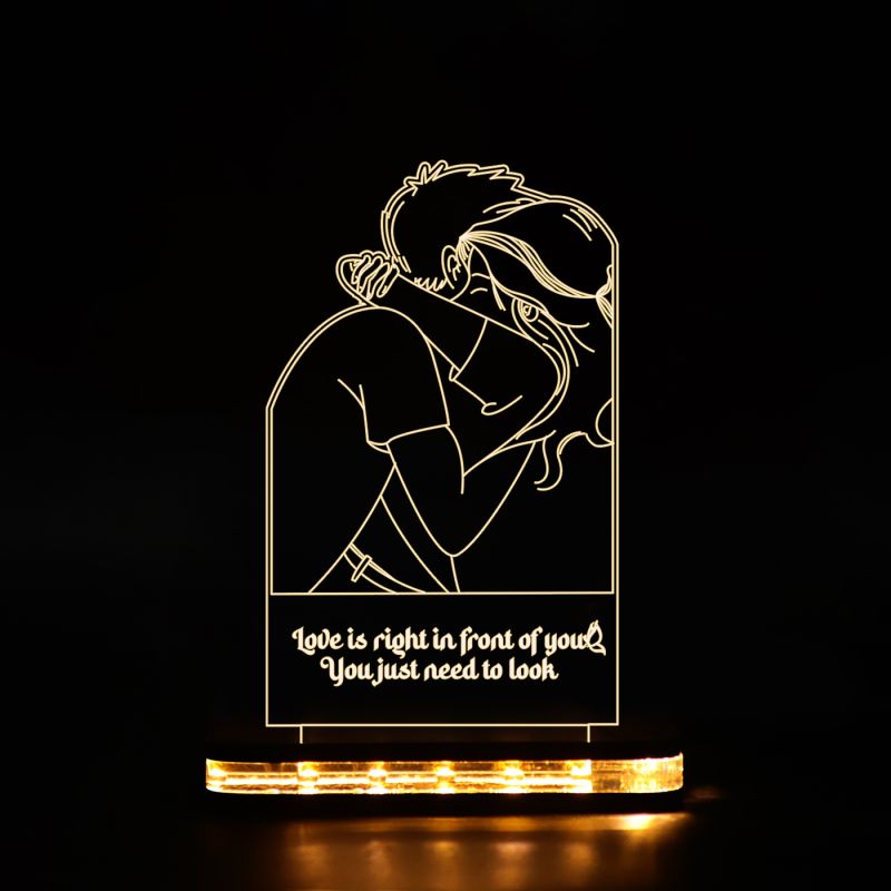 Cute Couple With Text Night Lamp