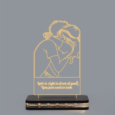 Cute Couple With Text Night Lamp