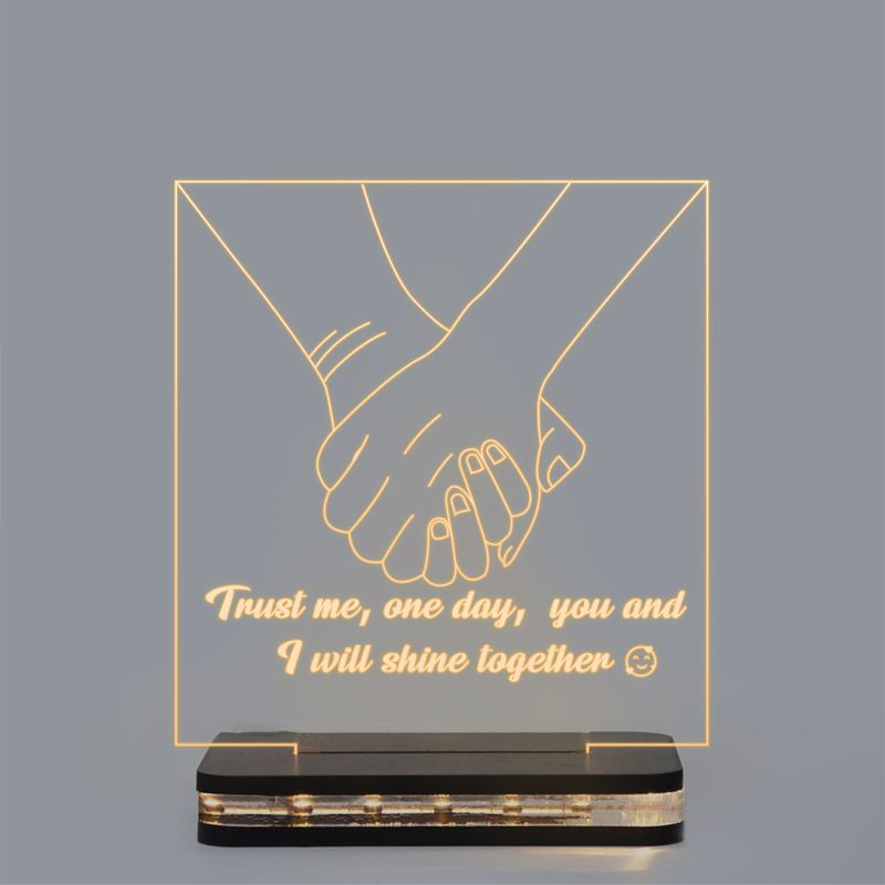 Couple Holding Hands Together Lamp