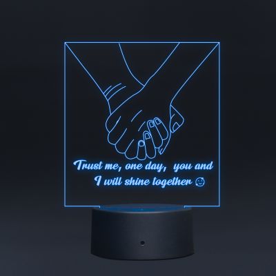 Couple Holding Hands Together Lamp