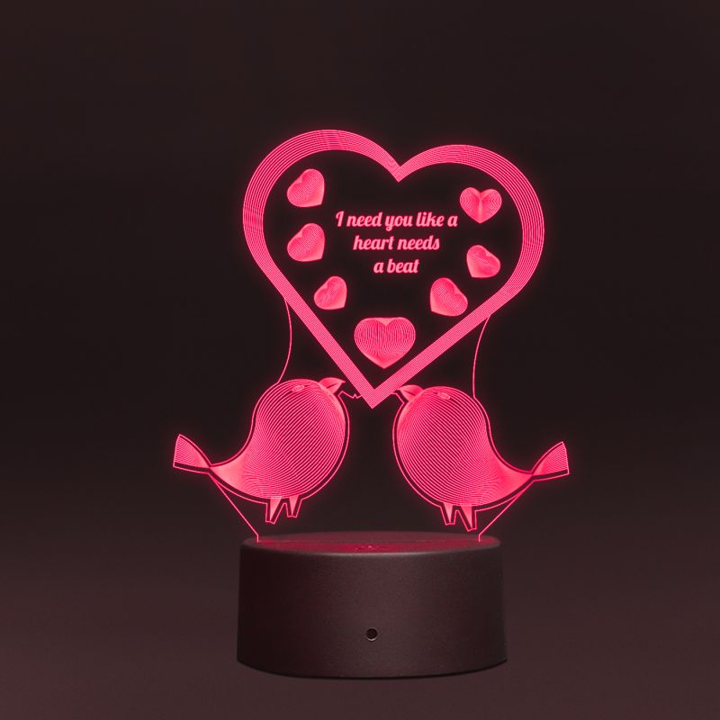 Couple Message With Hearts Lamp