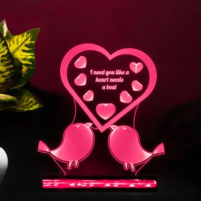 Couple Message With Hearts Lamp