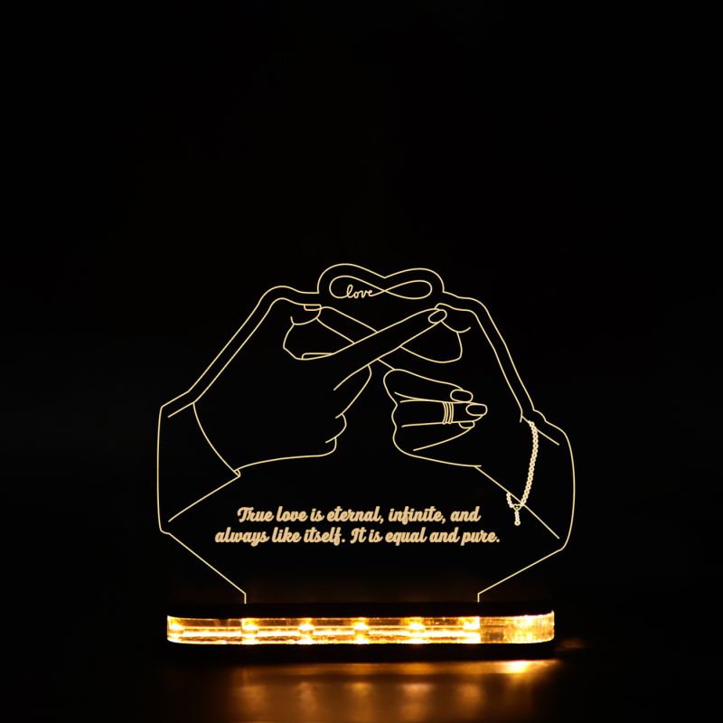 Infinity Love With Text Night Lamp