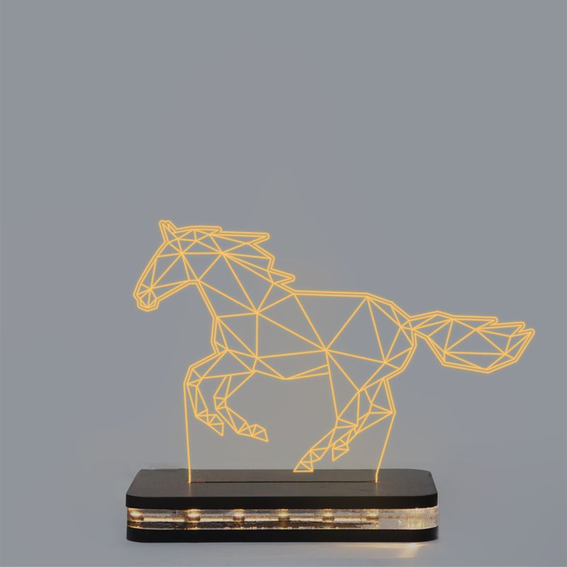 Poly-Art Horse Design Night Lamp