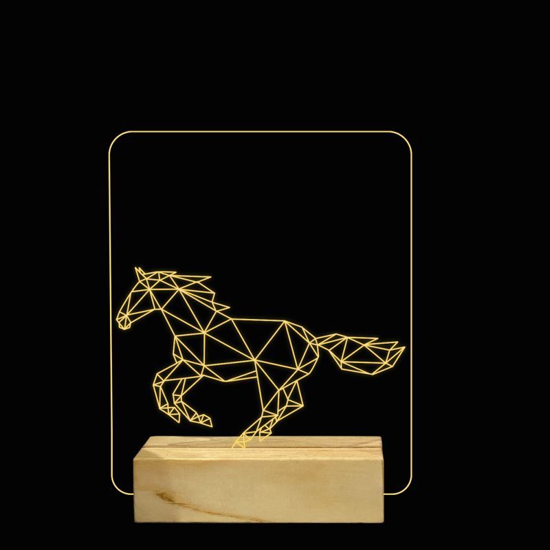 Poly-Art Horse Design Night Lamp