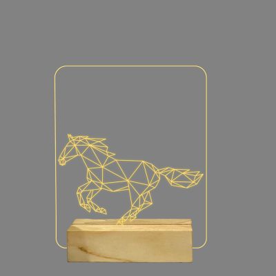 Poly-Art Horse Design Night Lamp