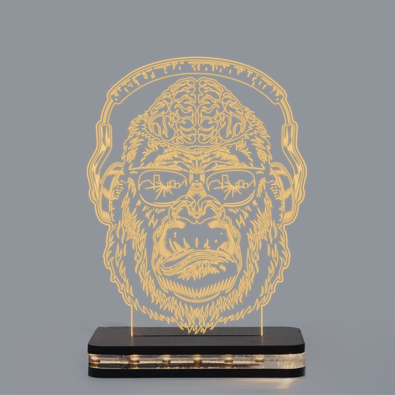 Chill Gorilla Head Night Lamp