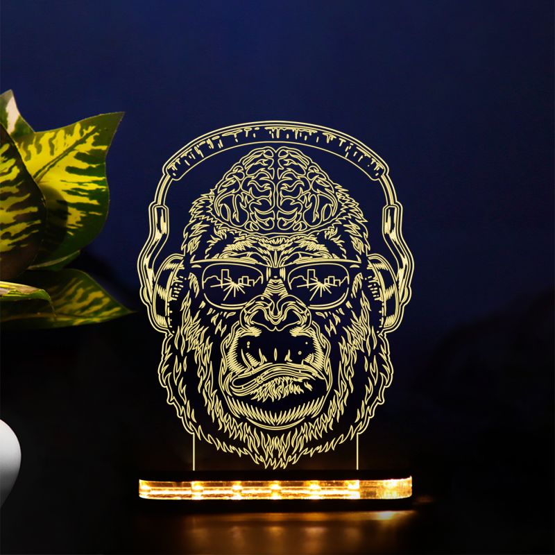 Chill Gorilla Head Night Lamp