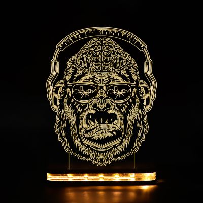 Chill Gorilla Head Night Lamp