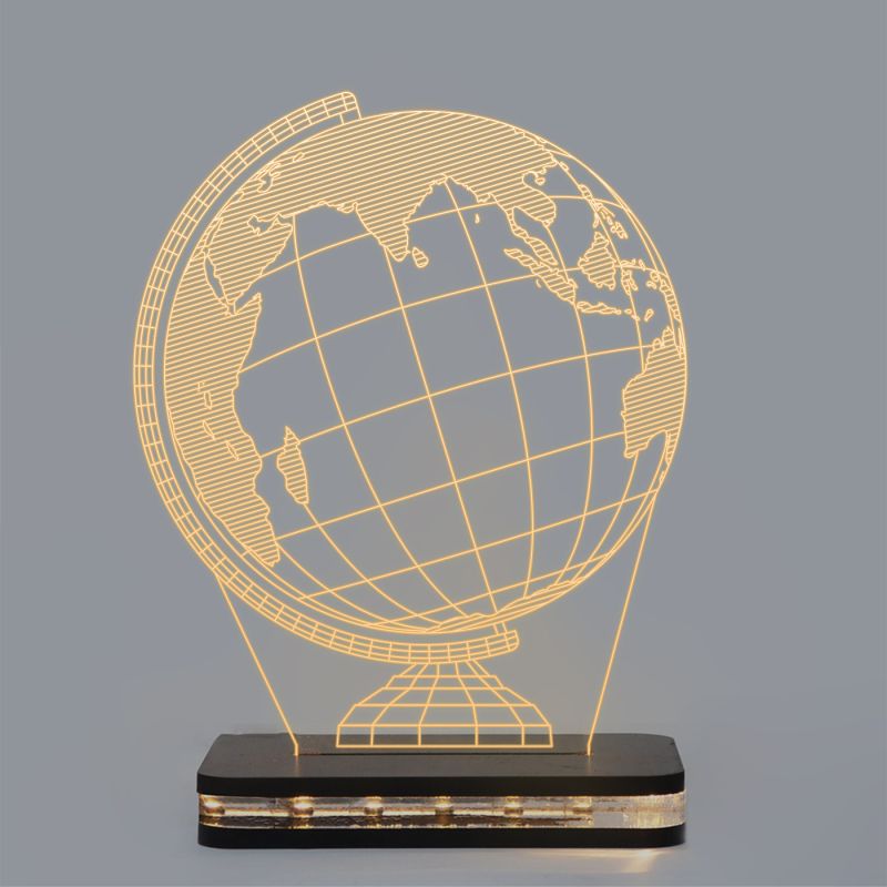 3D Illusion Earth Globe Night Lamp