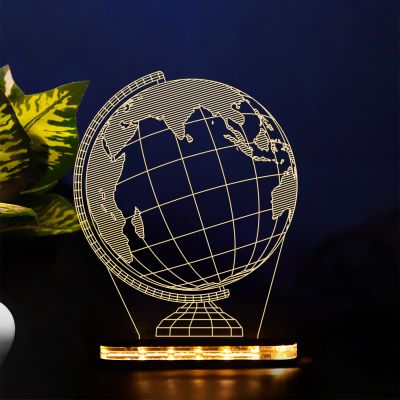 3D Illusion Earth Globe Night Lamp