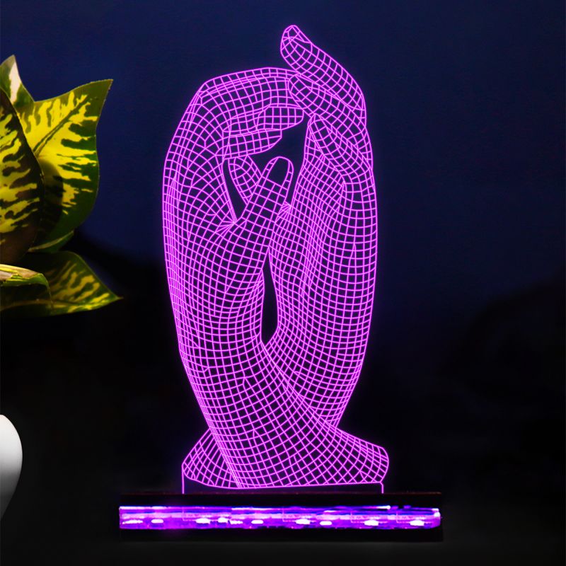 3D Design Couples Hand Night Lamp