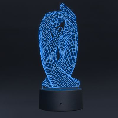 3D Design Couples Hand Night Lamp